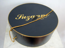 Load image into Gallery viewer, Stunning Custom Made Suzanne Millinery / 1980s Monte Carlo Black Wool Cartwheel Hat / Suzanne New York / 20"
