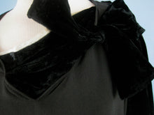 Load image into Gallery viewer, 1920s Black Silk Fringed Flapper Dress Long Sleeve