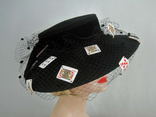 Load image into Gallery viewer, Stunning Custom Made Suzanne Millinery / 1980s Monte Carlo Black Wool Cartwheel Hat / Suzanne New York / 20"