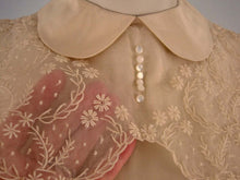 Load image into Gallery viewer, 40s Style Beige Silk Blouse Westminster Lace Hong Kong