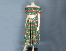 Load image into Gallery viewer, 1940s Resort Wear Crop Top & Maxi Skirt Beach Set DEADSTOCK