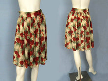 Load image into Gallery viewer, 1940s Cabin Skirt Pine Cone Barkcloth Holiday Party Skirt