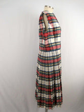 Load image into Gallery viewer, 1960s Abe Schrader Plaid Kilt Dress / Small Sleeveless Dress