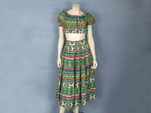 Load image into Gallery viewer, 1940s Resort Wear Crop Top & Maxi Skirt Beach Set DEADSTOCK