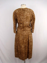 Load image into Gallery viewer, 1960s Alper Schwartz Gold Silk Blouson Dress