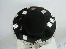 Load image into Gallery viewer, Stunning Custom Made Suzanne Millinery / 1980s Monte Carlo Black Wool Cartwheel Hat / Suzanne New York / 20"