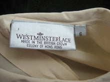 Load image into Gallery viewer, 40s Style Beige Silk Blouse Westminster Lace Hong Kong