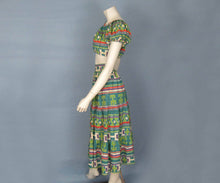 Load image into Gallery viewer, 1940s Resort Wear Crop Top & Maxi Skirt Mexico DEADSTOCK