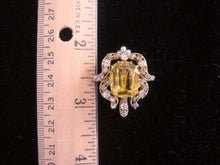 Load image into Gallery viewer, Antique Victorian Edwardian Topaz Seed Pearl Pendant Brooch