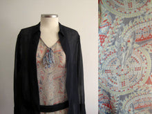 Load image into Gallery viewer, 1920s Silk Flapper Dress 2-Piece Dress American Indian Feather Novelty Print