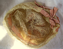 Load image into Gallery viewer, 1920s Lace Boudoir Cloche Cap