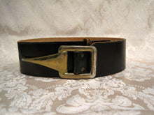Load image into Gallery viewer, 1940s 50s Garay Black Leather Belt Hook Buckle
