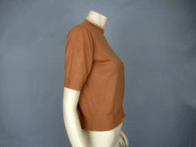 Load image into Gallery viewer, 1940s Cashmere Sweater Taupe Creamy White Intarsia Sweater