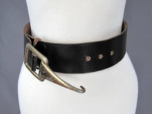 Load image into Gallery viewer, 1940s 50s Garay Black Leather Belt Hook Buckle