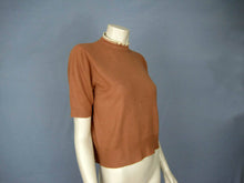 Load image into Gallery viewer, 1940s Cashmere Sweater Taupe Creamy White Intarsia Sweater