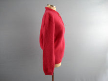 Load image into Gallery viewer, 1950s Cardigan Sweater Hot Pink Wool Lofties by Lawrence