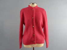 Load image into Gallery viewer, 1950s Hot Pink Wool Cardigan Sweater Lofties by Lawrence