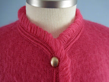 Load image into Gallery viewer, 1950s Cardigan Sweater Hot Pink Wool Lofties by Lawrence