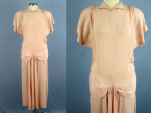 Load image into Gallery viewer, 1940s Light Pink Crepe Dress WWII Era Dance Dress