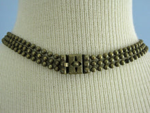 Load image into Gallery viewer, 1940s Brass Ball Bead Necklace Multi Strand