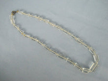 Load image into Gallery viewer, 1920s Art Deco Necklace Hand Cut Trapezoid Rock Quartz Crystal Necklace