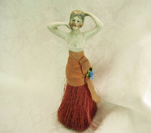 Load image into Gallery viewer, 1920s Art Deco Porcelain Vanity Clothes Brush Flapper Half Doll