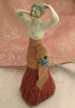 Load image into Gallery viewer, 1920s Art Deco Porcelain Vanity Clothes Brush Flapper Half Doll