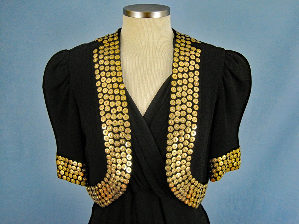 laced with gold maxi dress blue RAAS Women's Blue and Gold Long Sleeve Gown main image 1