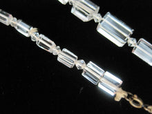 Load image into Gallery viewer, 1920s Art Deco Necklace Hand Cut Trapezoid Rock Quartz Crystal Necklace