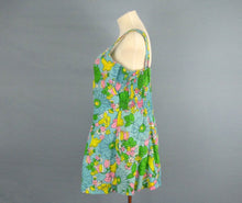 Load image into Gallery viewer, 1960s Bathing Suit Blue Floral One Piece Swimsuit Muriel