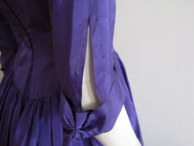 Load image into Gallery viewer, 1950s Purple Taffeta Party Swing Dress Madeleine Fauth