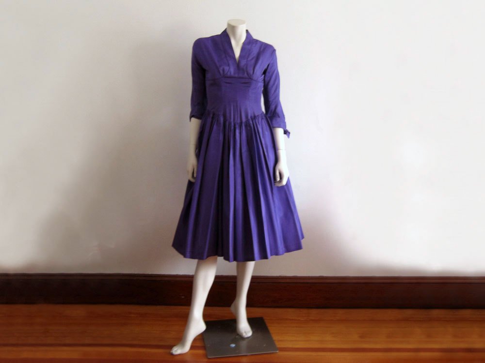 purple taffeta dress Taffeta purple evening dress F2383