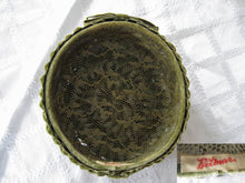 Load image into Gallery viewer, 1950s Pillbox Hat Olive Green Braided Velvet Betmar 21"