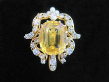 Load image into Gallery viewer, Antique Victorian Edwardian Topaz Seed Pearl Pendant Brooch