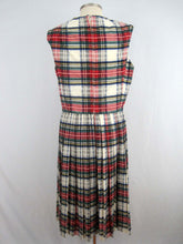Load image into Gallery viewer, 1960s Abe Schrader Plaid Kilt Dress / Small Sleeveless Dress