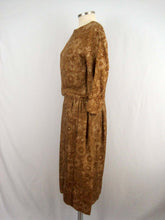 Load image into Gallery viewer, 1960s Alper Schwartz Gold Silk Blouson Dress