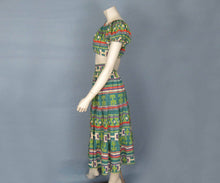 Load image into Gallery viewer, 1940s Resort Wear Crop Top &amp; Maxi Skirt Mexico DEADSTOCK