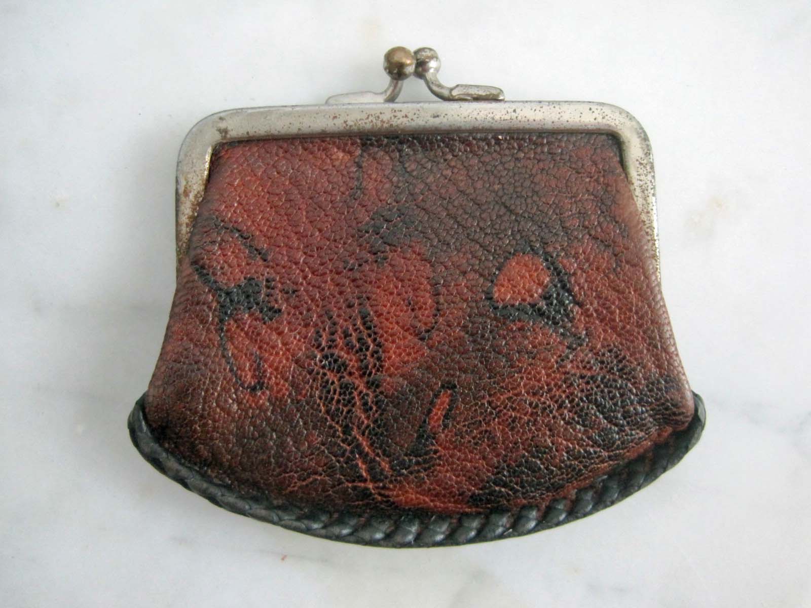 Coin purse, Leather coin purse, Vintage purses