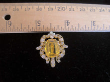 Load image into Gallery viewer, Antique Victorian Edwardian Topaz Seed Pearl Pendant Brooch