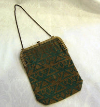 Load image into Gallery viewer, 1920s Art Deco Egyptian Revival Micro Beaded Flapper Purse