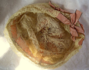 1920s Lace Boudoir Cloche Cap