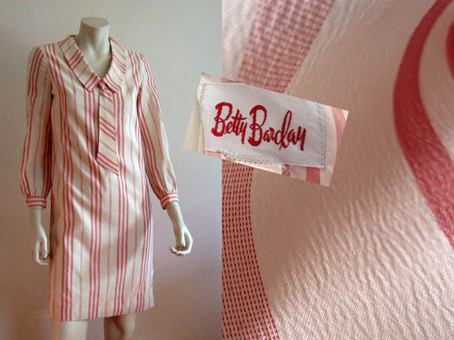 1950s Peppermint Stripe Day Dress Betty Barclay