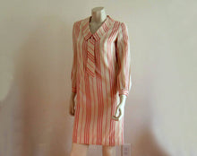 Load image into Gallery viewer, 1950s Peppermint Stripe Day Dress Betty Barclay