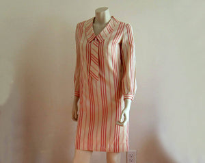 1950s Peppermint Stripe Day Dress Betty Barclay