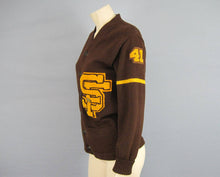 Load image into Gallery viewer, 1940s Varsity Letterman Sweater Brown Wool Wil Wite Champion Award SF 41