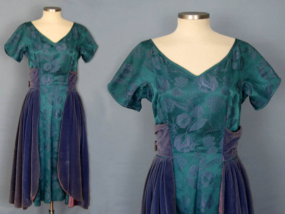 1950s Teal Dress