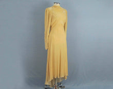 Load image into Gallery viewer, 1930s Wedding Dress Golden Ivory Silk Velvet Trained Wedding Gown