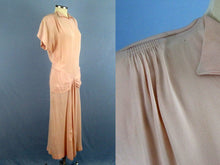 Load image into Gallery viewer, 1940s Light Pink Crepe Dress WWII Era Dance Dress