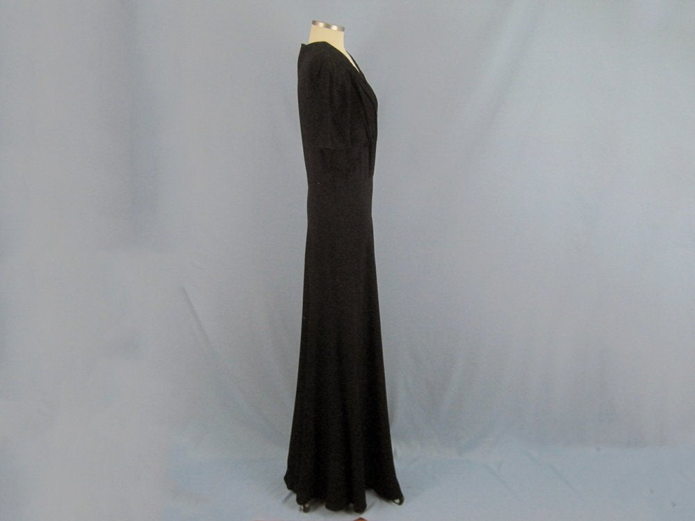 Black plus size Edwardian dress. Evening black dress with bolero