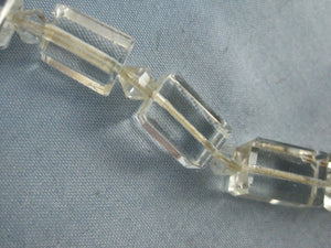 1920s Art Deco Necklace Hand Cut Trapezoid Rock Quartz Crystal Necklace